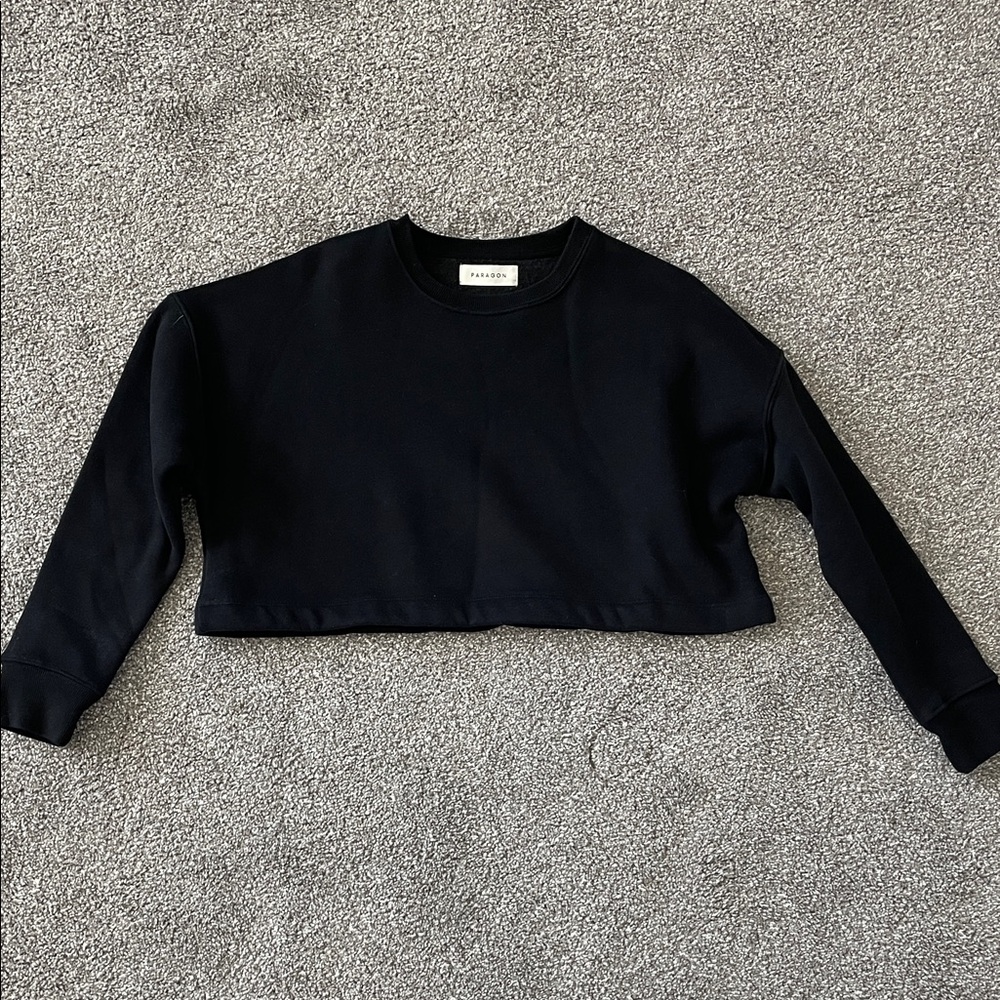 Paragon Women's Black Cropped Sweatshirt